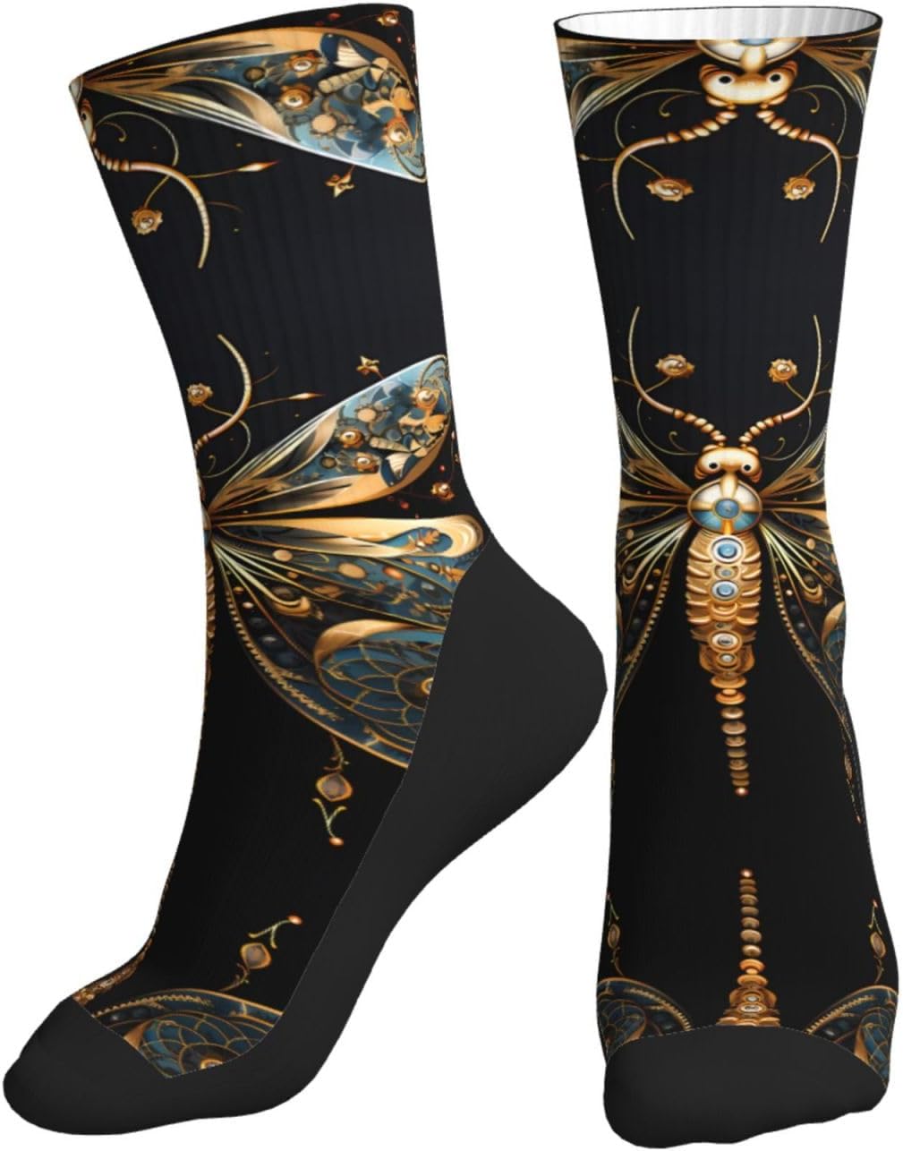 Chaussettes de sport – hauteur mi-mollet, antidérapant, noir